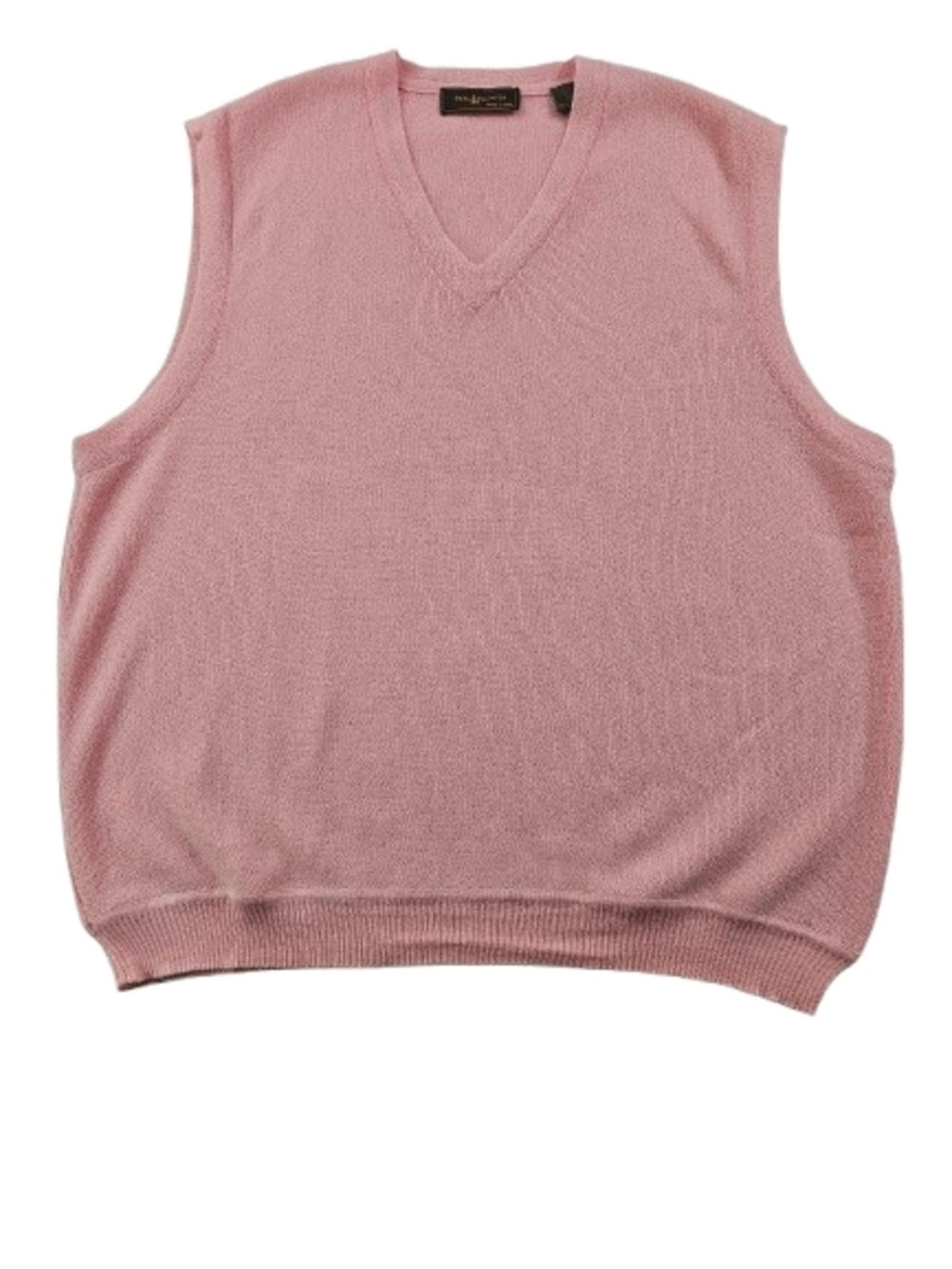 Peru Unlimited Baby Alpaca Wool Blend V-Neck Sweater Vest Men's XLarge Pink Soft